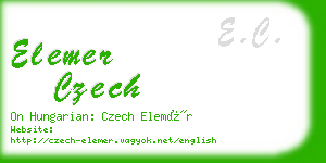 elemer czech business card